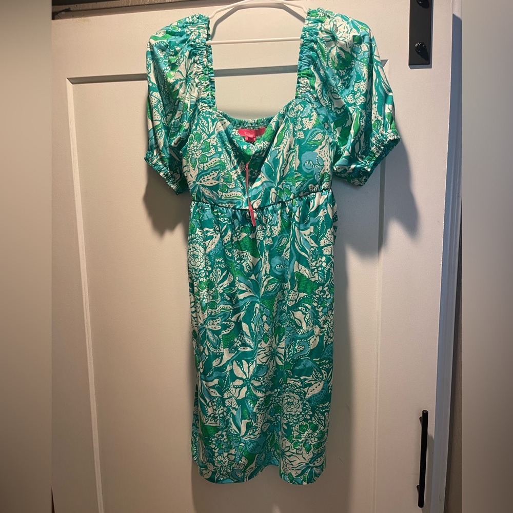 Lilly Pulitzer Turquoise Floral Mini Dress